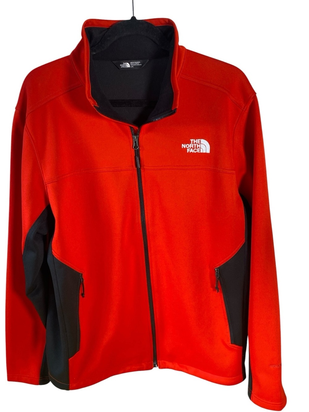 The North Face Jacket Men's Large WindWall Softshell Full Zip Red / Black large